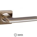 Дверные ручки S-Locked A-180 AB/CP (квадрат бронза)